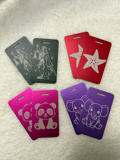Customizable Aluminum Luggage Tags 4 for $20