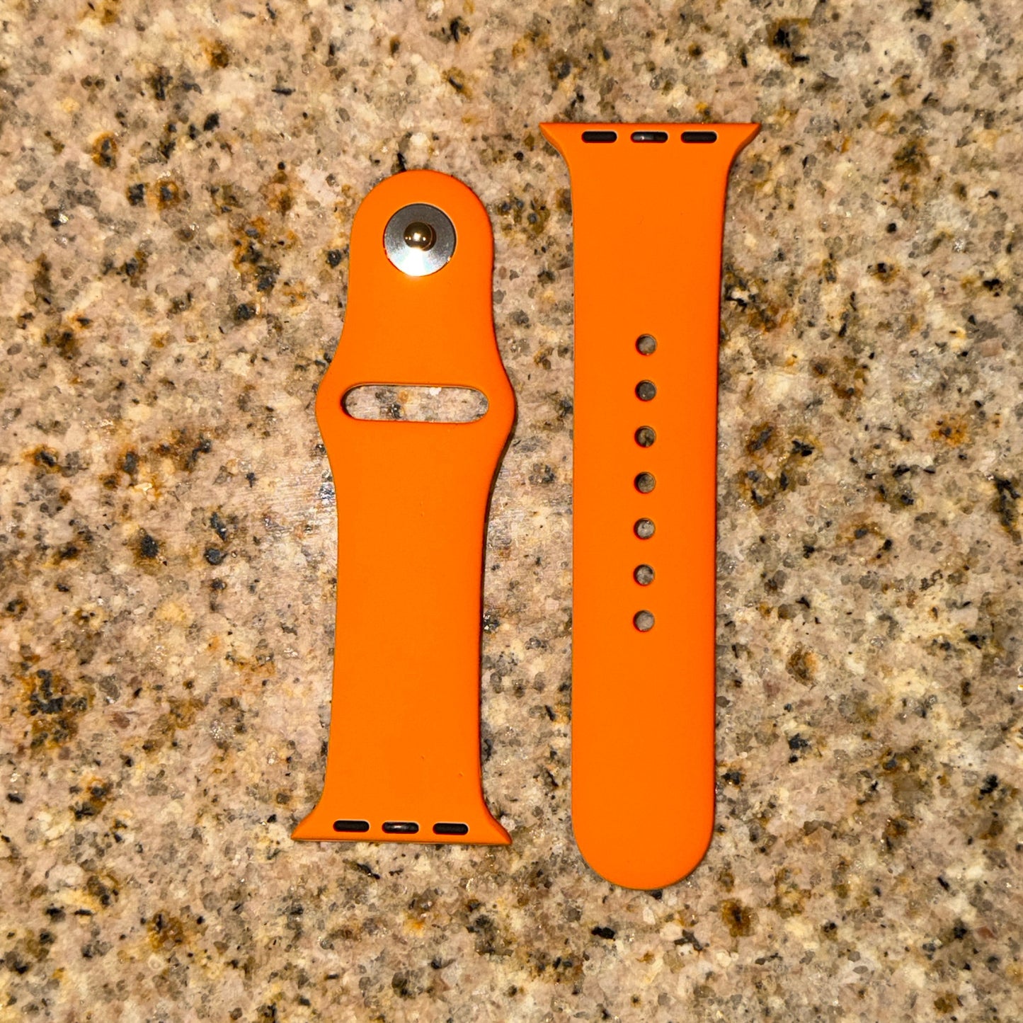 Orange and Black Silicone Apple Watch Bands