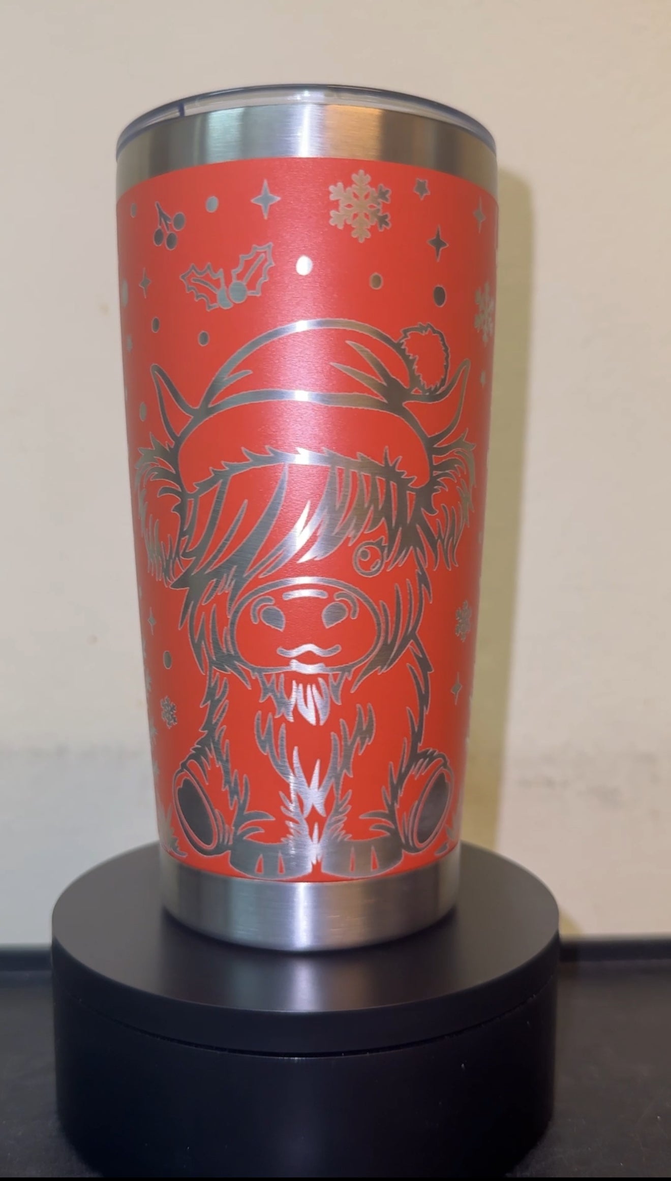 20oz Christmas Highland Cow Tumbler