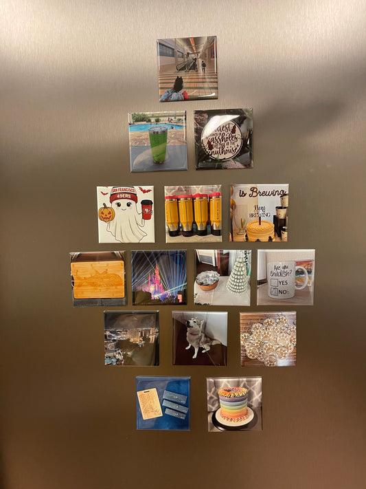 2.5" Square Photo Magnets (Set of 9)