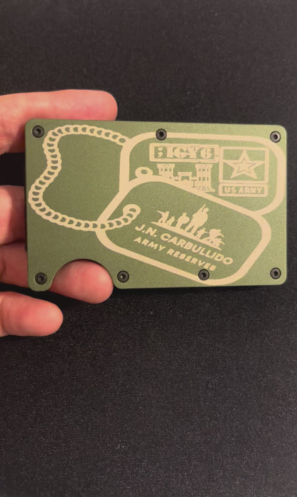 Aluminum Wallet with Money Clip